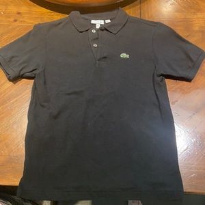 Boys Black Lacoste Polo
